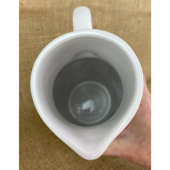 Farval Juice Water Pitcher Vase White 10" Made In Portugal - Picture 5 of 8